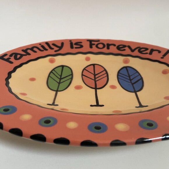 “Family is Forever” Hand-Painted Ceramic Plate - Picture 4 of 8